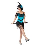 Funny Fashion Ladies costume - Charlestone dress, blue, size 40-42 - Costume