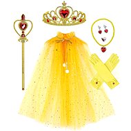 Excellent Yellow Princess Cloak, Yellow Jewellery Set - Costume