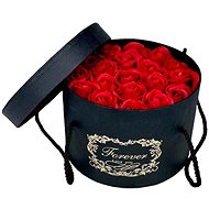 Teddy bear box made of soap roses, red - Rose Bear