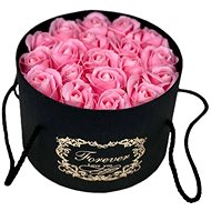 Teddy bear box made of soap roses, pink - Rose Bear