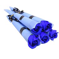 Soap rose blue 5 pcs gift wrapped - Gift Box