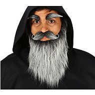 Guirca Long grey beard with moustache - Costume Accessory