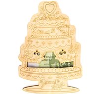Albi Wooden money pocket - cake - wedding - Gift