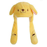 Excellent Plush Hat with Movable Ears - Yellow Teddy Bear - Party Hats