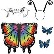 Kruzzel 26765 Butterfly costume with rainbow wings, set of 5 - Costume