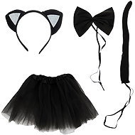 Kruzzel 26518 Carnival cat costume 3 - 10 years, black - Costume