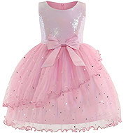 Princess Fairy tale dress size 122 - Pink with sequins - Costume