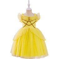 Princess Fairy tale dress with embroidery yellow size 116 - Princess - Costume