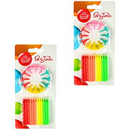 ARPEX Birthday candles neon 6 cm, 48 pcs - Candle Set
