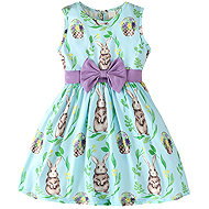 EXCELLENT Easter dress with bow size 122 - Bunny - Costume