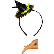 Guirca Witch set - headband, nose - 2 pcs - Costume Accessory