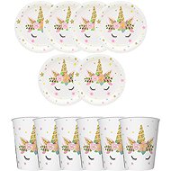 GoDan Set of paper plates and cups Unicorn - Unicorn - 12 pcs - Party Accessories