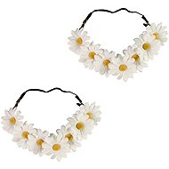 Rappa Headband flowers, daisy, hippie, 2 pcs - Costume Accessory