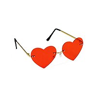 PARTYDECO Party Glasses Red Heart, Festival - Costume Accessory