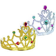 Rappa Princess Crown 2 types - Gold, Silver, 4 pcs - Costume Accessory