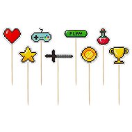 GoDan Game On Pixel Cupcake Toppers - Minecraft, 24 pcs - Cake Decoration
