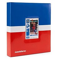 Leuchtturm PRO Small Card Album, Blue/Red with White Stripe - Collector's Album
