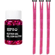 Guirca Festival set Glitter hair tinsel + pink face glitter gel 20g - Costume Accessory