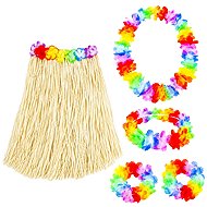Rappa Hawaiian Costume HAWAII, Skirt and Flower Accessories, 5 pcs - Costume Accessory