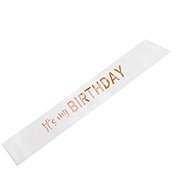 PARTYDECO Šerpa It's my birthday, bílá - Party Accessories