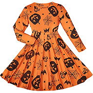 Excellent Halloweenské šaty vel. 116/128 - Dýně a pavučiny - Costume