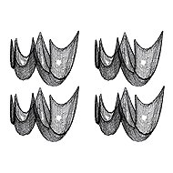 Malatec 22003 Spooky spider web 198 × 76 cm black, 4 pcs - Decoration