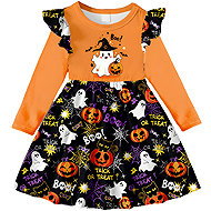 Excellent Halloween Dress size 122 - Ghosts and Pumpkins - Costume