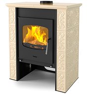 HS FLAMINGO BALI, cream, 9 kW, flue 150 mm - Wood Stove