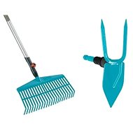 Gardena Leaf Rake with Handle and Hoe (1x3101 + 1x3723 + 1x3215), FSC 100% pure - Rake