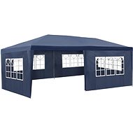 Tectake Pavilon Vivara 6 × 3 m s 5 bočními stěnami, modrý - Zahradní altán