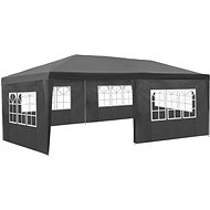 Tectake Garden gazebo Vivara with 5 side walls, grey 6 × 3 m - Garden Gazebo