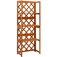 SHUMEE Treláž s policemi, jedlové dřevo, 55 × 30 × 140cm - Trellis