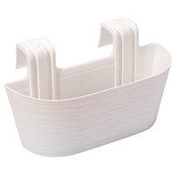 GARDINO Railing chest FINESA, 44 × 15 cm, 24,5 cm high, white - Flower Box