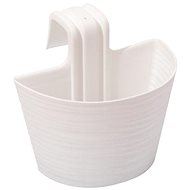GARDINO Railing chest FINESA, 27 × 15 cm, 24,5 cm high, white - Flower Box