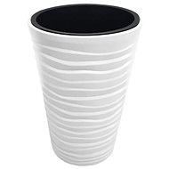 GARDINO Flowerpot BORA diameter 36 cm, height 62 cm, white - Flower Pot