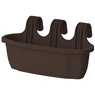 Gardino Railing Box NIZZA 50 × 18 cm, 18,5 cm high, mocca - Flower Box