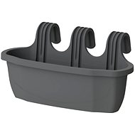 Gardino Railing Box NIZZA 50 × 18 cm, 18.5 cm high, anthracite - Flower Box