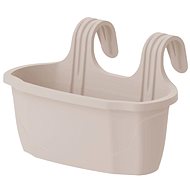 Gardino Railing Box NIZZA 38 × 18 cm, 18.5 cm high, beige - Flower Box