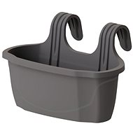 Gardino Railing Box NIZZA 38 × 18 cm, 18.5 cm high, anthracite - Flower Box