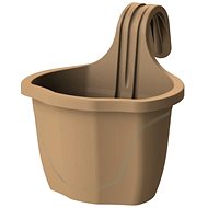 Gardino Railing Box NIZZA 23 × 18 cm, 18,5 cm high, mocca - Flower Box
