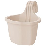 Gardino Railing Box NIZZA 23 × 18 cm, 18.5 cm high, beige - Flower Box