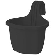 Gardino Railing Box NIZZA 23 × 18 cm, 18.5 cm high, anthracite - Flower Box