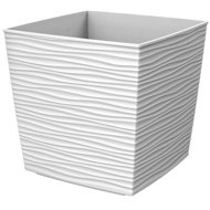 GARDINO Flowerpot FINESA, 35 × 35 cm, 34,6 cm high, white - Flower Pot