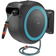 GARDENA PowerRoll XL Wall-Mounted Hose Reel, 35m, Turquoise - Set - Garden Hose Reel