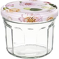 Gastro Preserving Jar 240ml, Pink, Springflower Screw-on Lid, 12pcs - Canning Jar