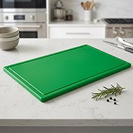 Gastro Plastic cutting board 60x40x3 cm, with groove, green - Cutting Board