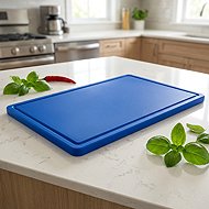 Gastro Plastic cutting board 60x40x3 cm, with groove, blue - Cutting Board