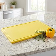 Gastro Plastic cutting board 50x30x2 cm, with groove, yellow - Cutting Board