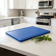 Gastro Plastic cutting board 32,5x26,5x2 cm GN 1/2, with groove, blue - Cutting Board