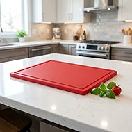 Gastro Plastic cutting board 53x32,5x2 cm GN 1/1, with groove, red - Cutting Board